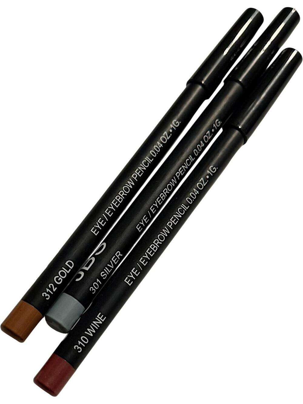 JBS Eye/Eyebrow Pencil Set - Brown, Silver, Burgundy - Picture 4 of 5